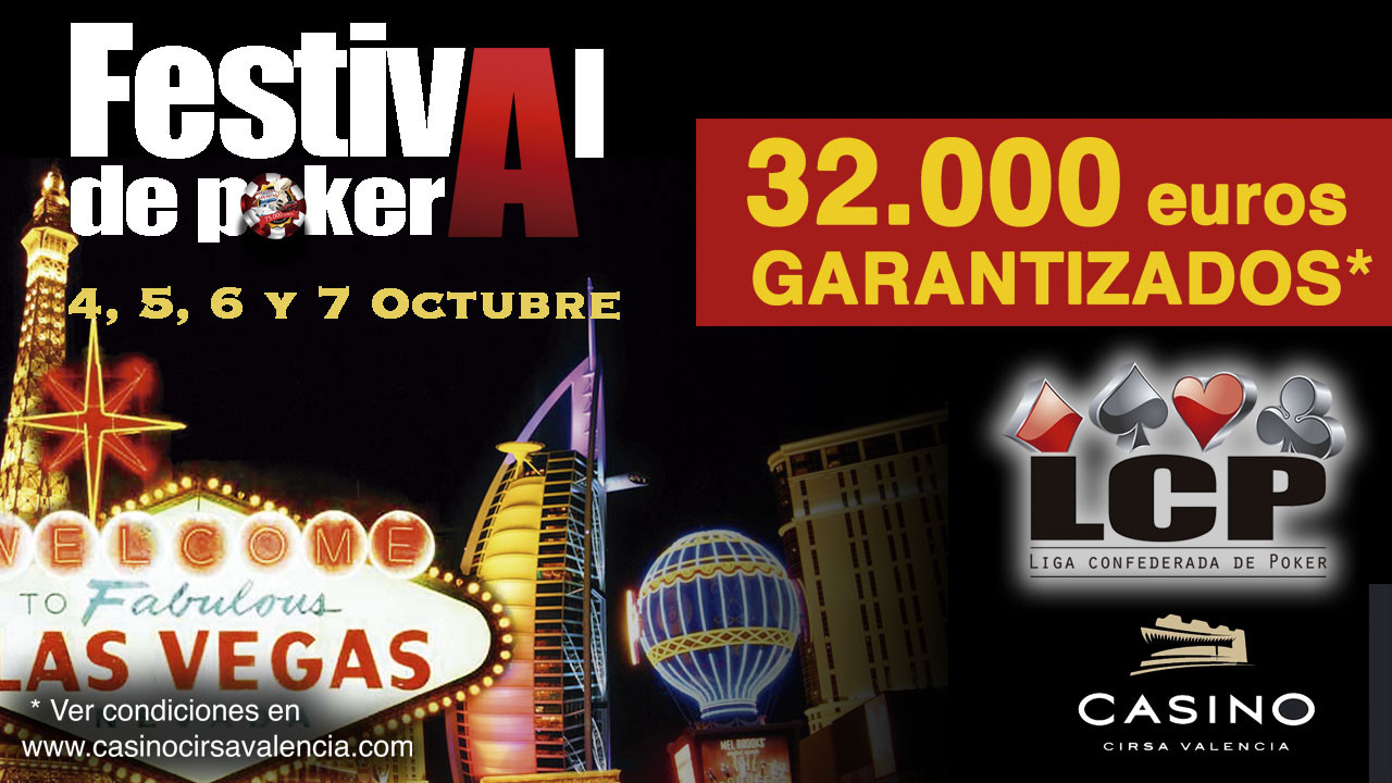 La LCP vuelve a Casino Cirsa Valencia con 32.000€  garantizados y un viaje a Las Vegas