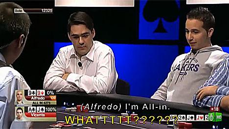 The most ridiculous poker hand ever... now with English subtitles!