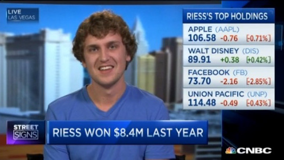 Ryan Riess invierte su premio del Main Event en el mercado de valores