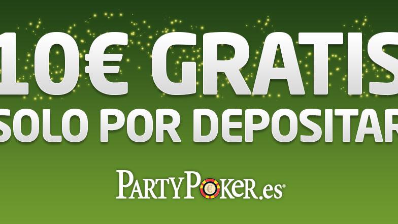 10€ gratis con tu depósito en PartyPoker.es 10€ gratis con tu depósito en PartyPoker.es