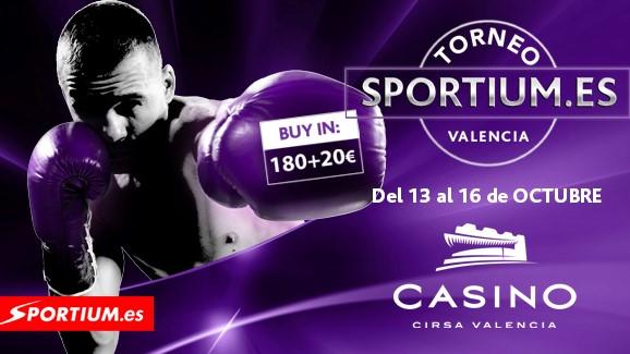 El Torneo Sportium de octubre se juega este finde en Casino Cirsa Valencia