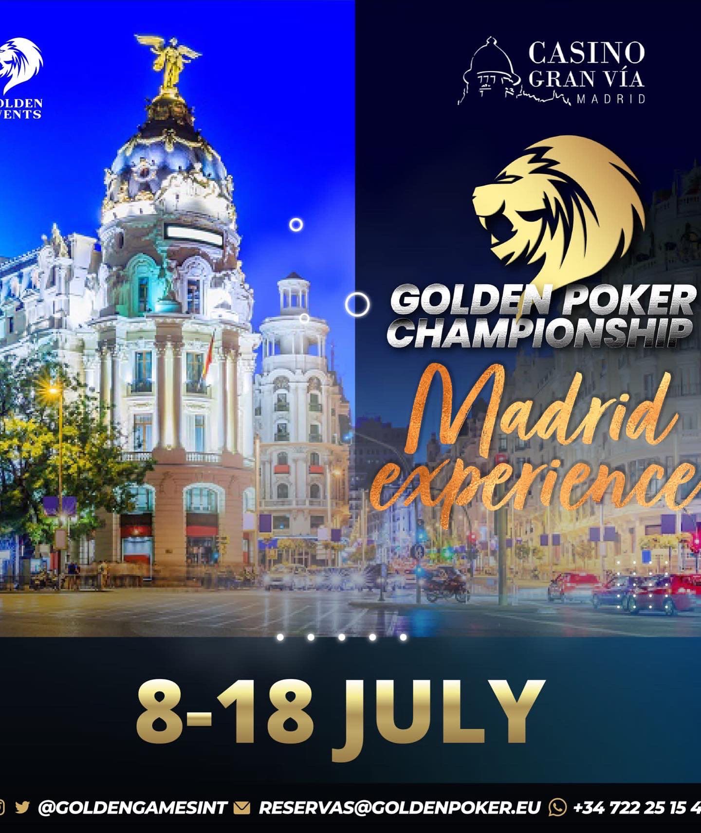 Golden Poker Championship Vive la Madrid Experience en Casino Gran Vía Golden Poker Championship Vive la Madrid Experience en Casino Gran Vía