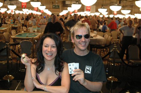 Phil Laak y Jennifer Tilly