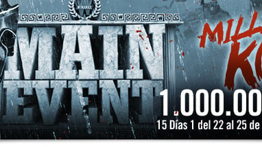 La sala aumenta esta semana el garantizado de su Main Event a 1.000.000€ La sala aumenta esta semana el garantizado de su Main Event a 1.000.000€