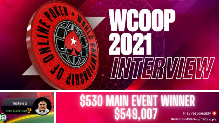 festen x gana el WCOOP 530 $ Main Event por 549.007 $ y se lo oculta a su familia