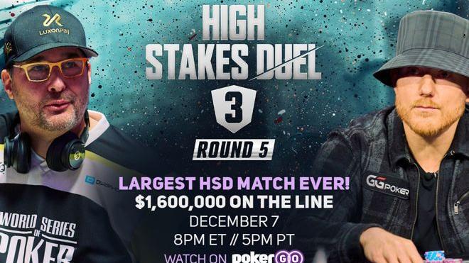 Jason Koon y Phil Hellmuth jugarán por 1,6 millones en la ronda 5 de High Stakes Duel 3 Jason Koon y Phil Hellmuth jugarán por 1,6 millones en la ronda 5 de High Stakes Duel 3