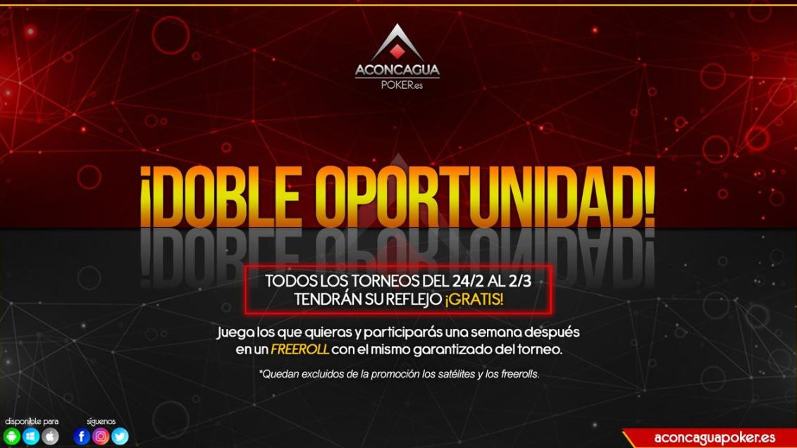 Aconcagua Poker inicia esta semana su promoción "Doble Oportunidad"