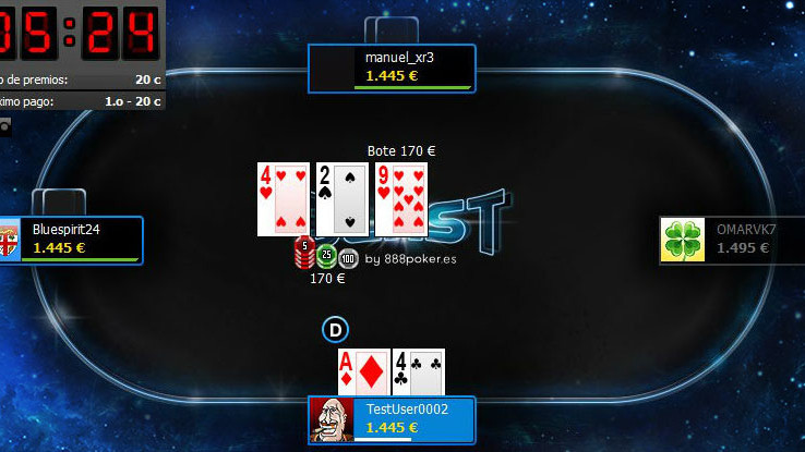 Un Blast de 30€ de 888poker.es reparte 300.000€