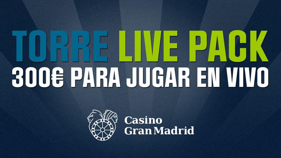 Casino Gran Madrid crea el Torre Live Pack para que juegues en vivo Casino Gran Madrid crea el Torre Live Pack para que juegues en vivo