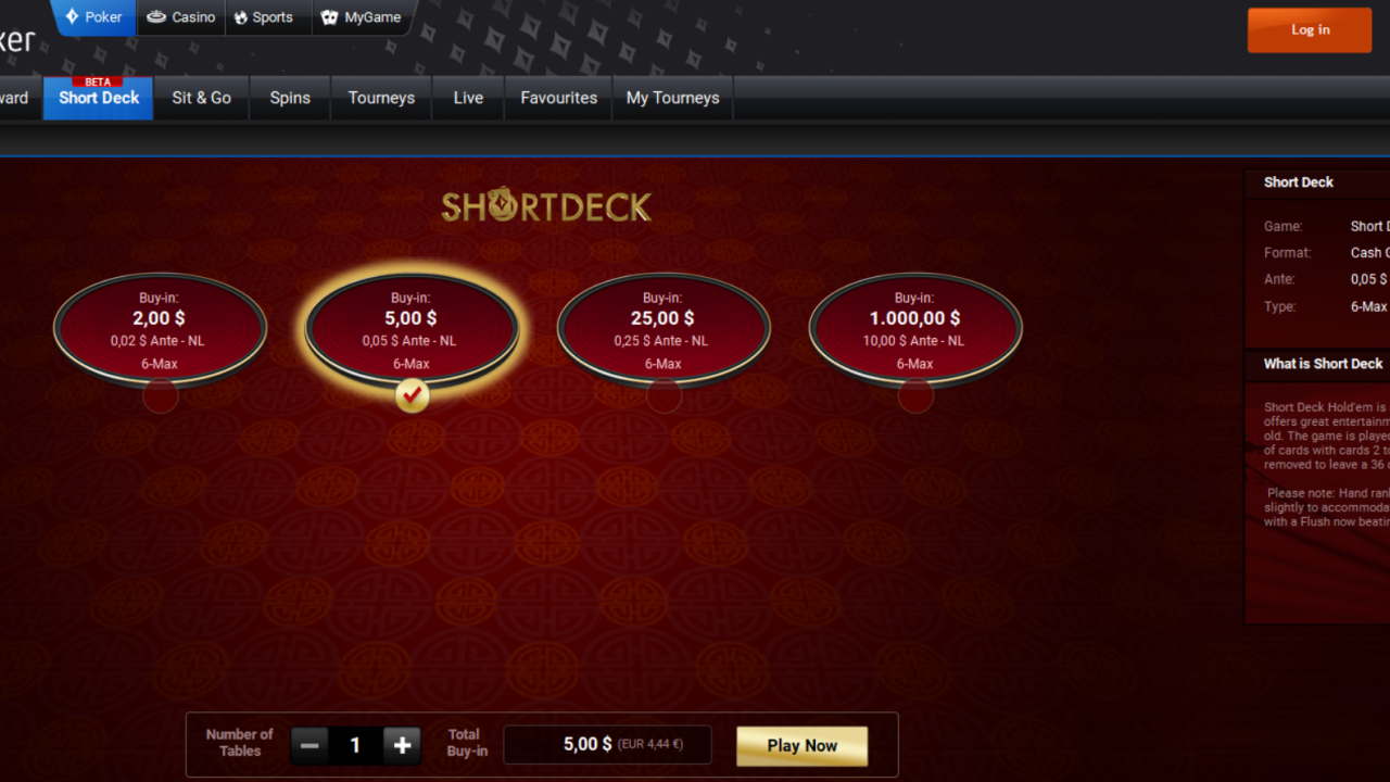 El Short Deck llega a partypoker