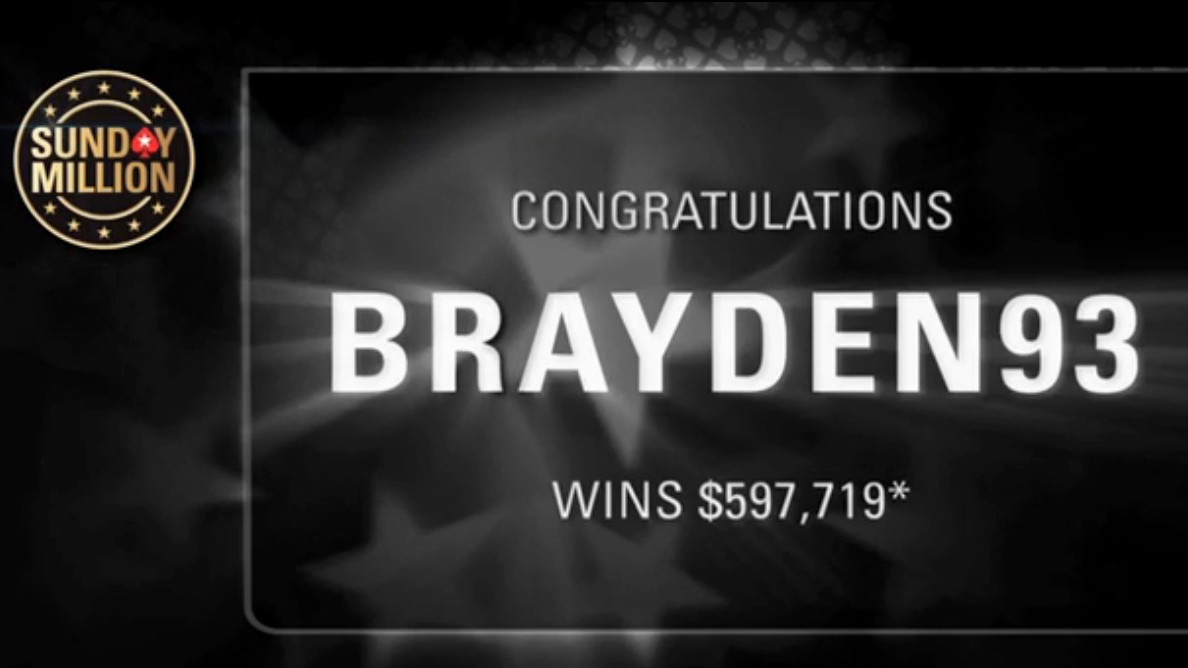 Así ganó “BRAYDEN93” el Sunday Million IX Aniversario