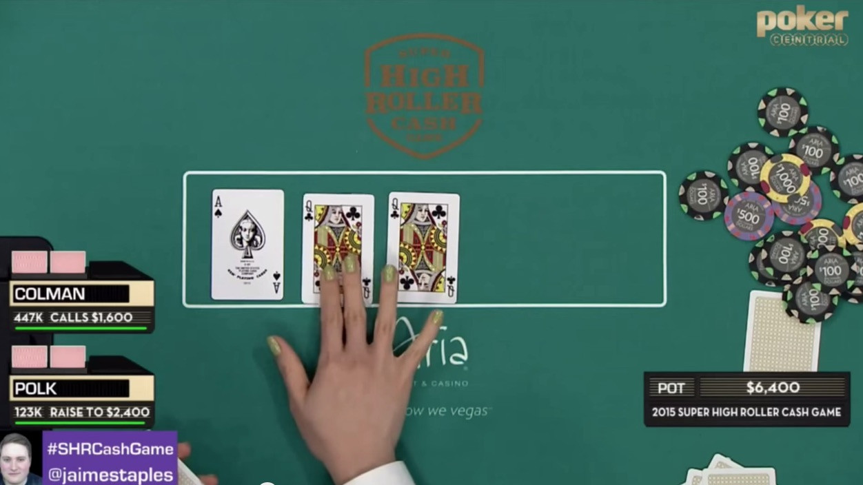 ¿Dos damas de tréboles en el flop? ¡WTF! ¿Dos damas de tréboles en el flop? ¡WTF!