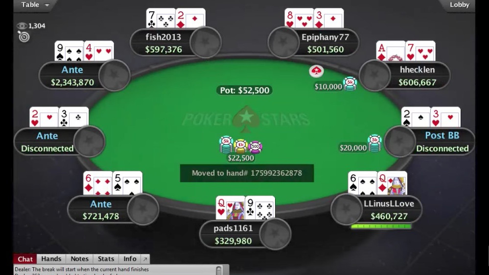 El $25k High Roller del WCOOP, con cartas vistas