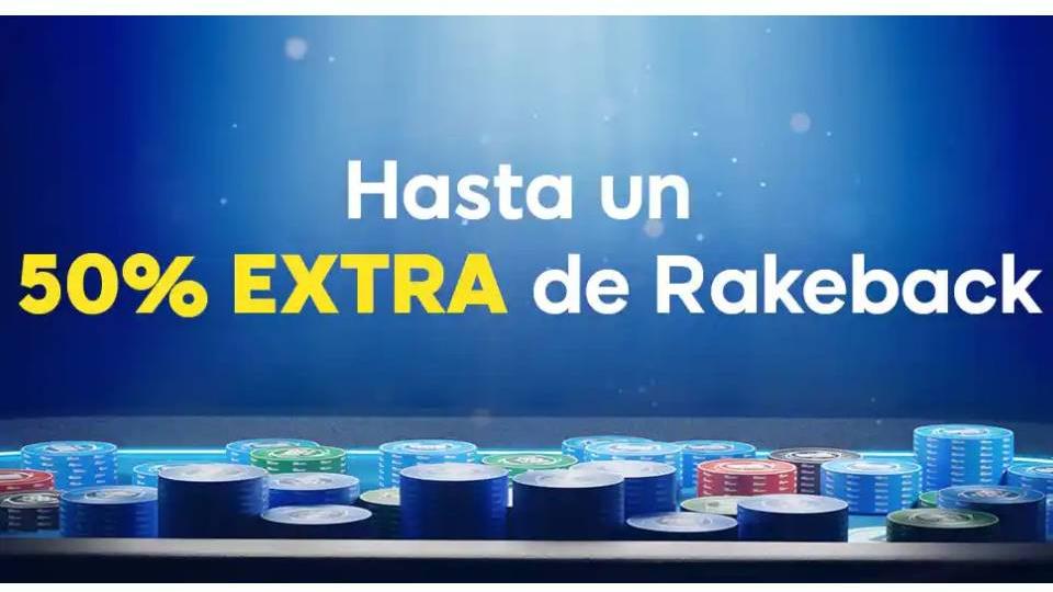 Consigue hasta un 50 % extra de rakeback