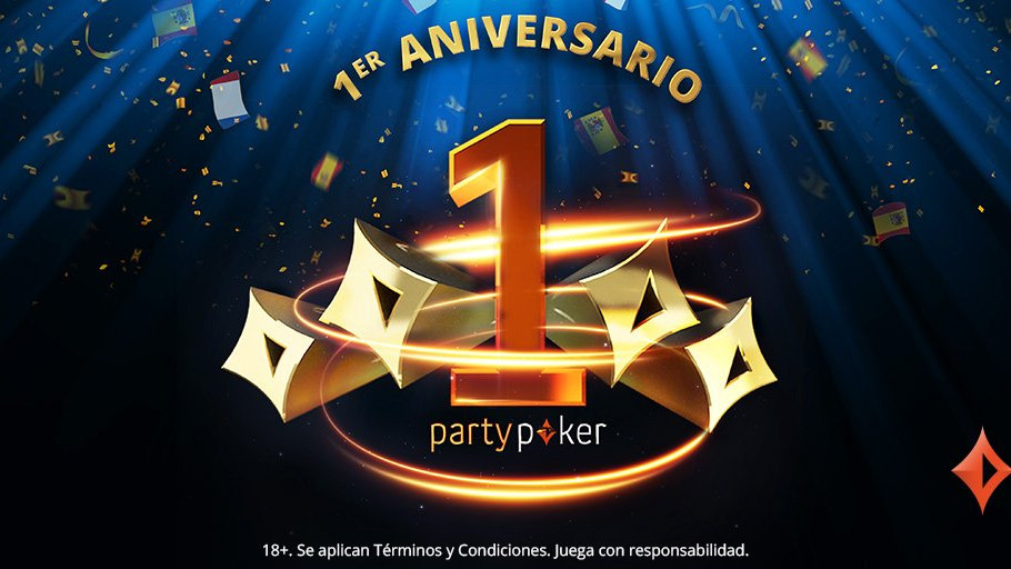 partypoker.es cumple un año en la liquidez compartida y lo celebra com promociones y torneos gratuitos