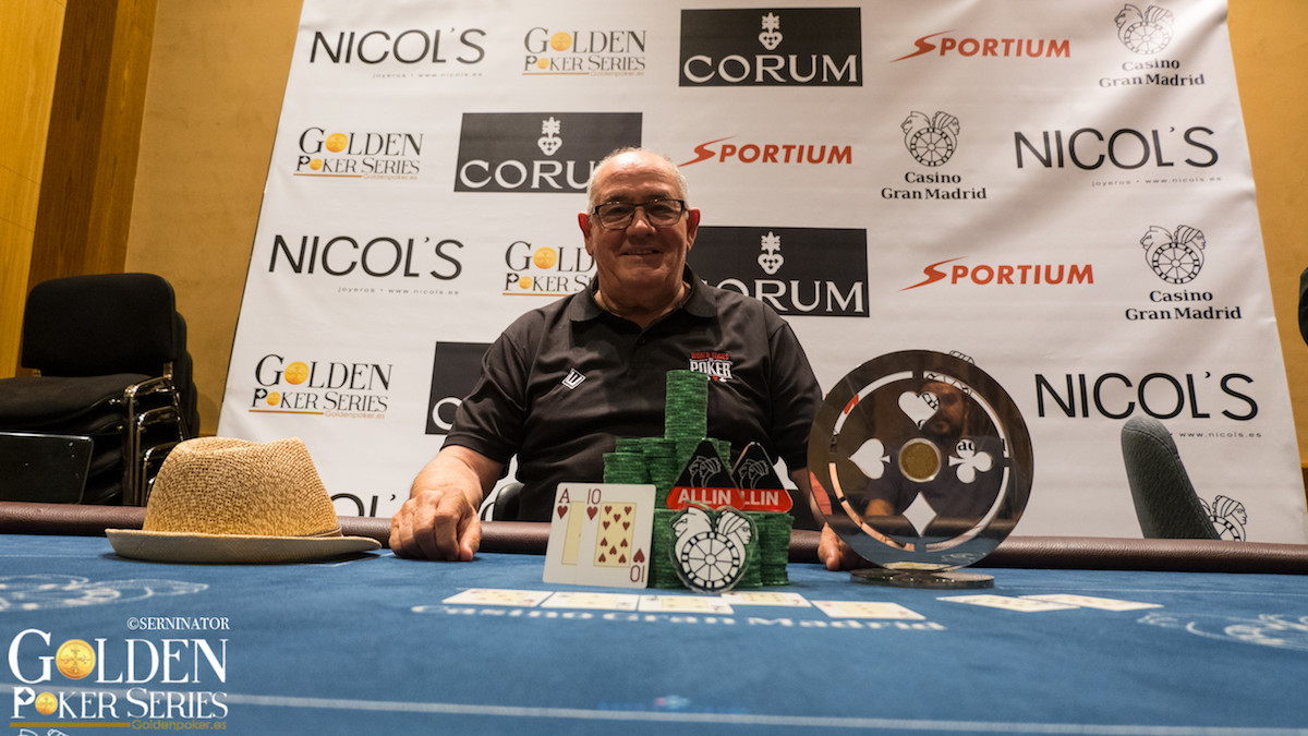 Vicente Gargallo tira de veteranía para ganar las Golden Poker Series de junio