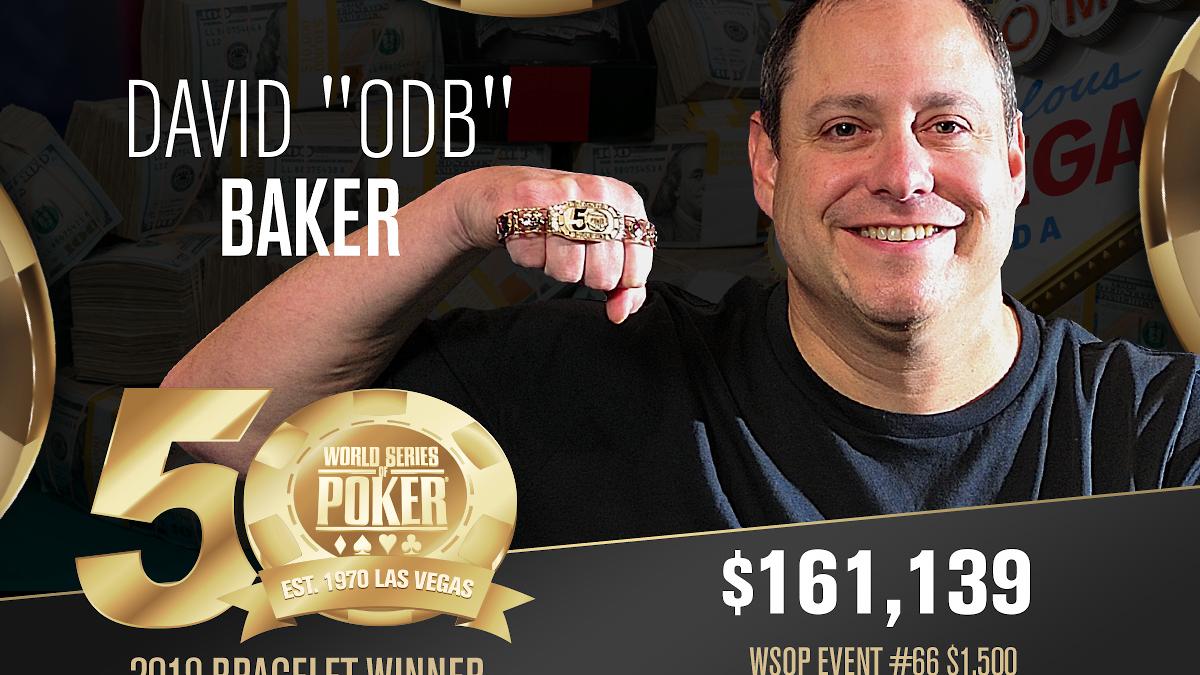 David “ODB” Baker embolsó el segundo Brazalete de su carrera David “ODB” Baker embolsó el segundo Brazalete de su carrera