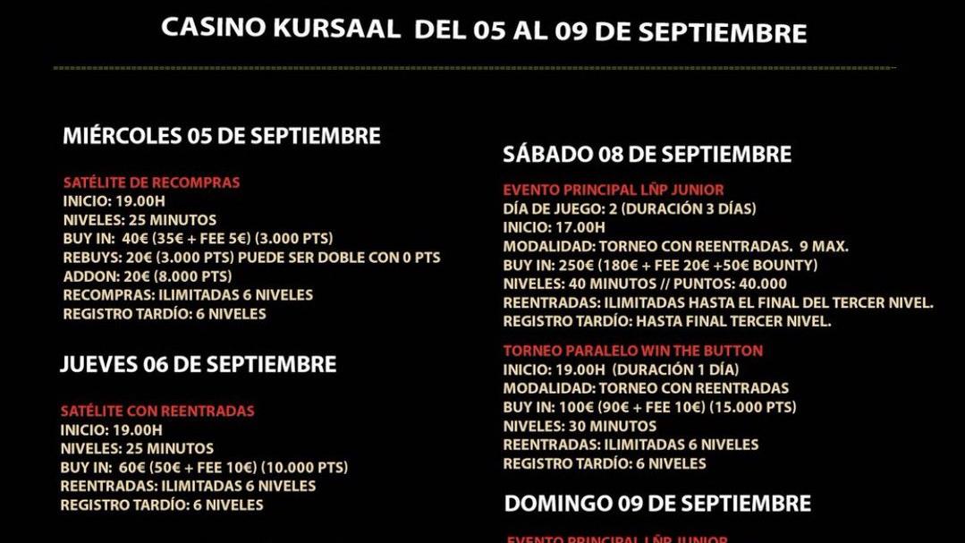 El Casino Kursaal se convierte en anfitrión del final de temporada de la LÑP Junior El Casino Kursaal se convierte en anfitrión del final de temporada de la LÑP Junior