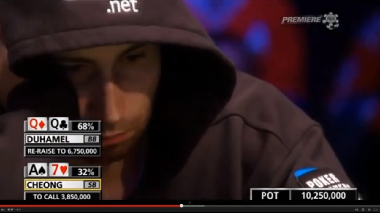 CSI Poker: Duhamel vs Cheong, la mano más grande de las WSOP