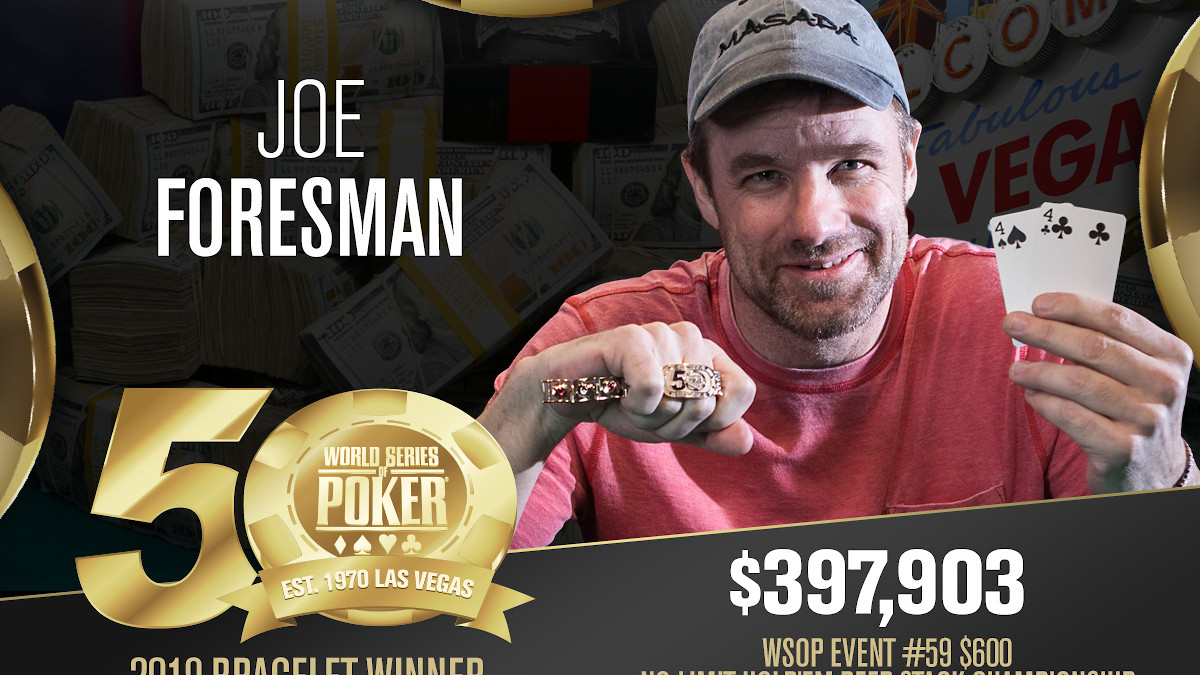 Joe Foresman, con Brazalete y asiento para el Main Event Joe Foresman, con Brazalete y asiento para el Main Event