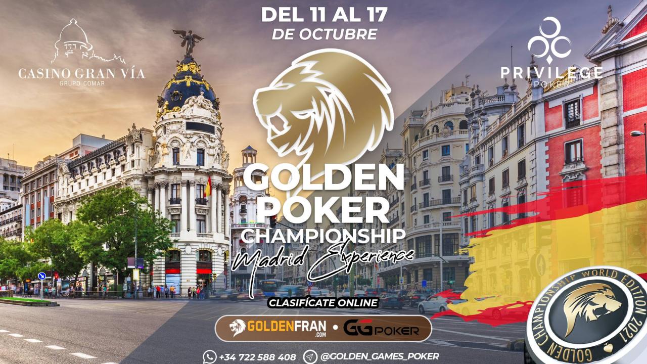 Las Golden Poker Championship visitarán Casino Gran Vía y serán seguidas por Poker-Red Las Golden Poker Championship visitarán Casino Gran Vía y serán seguidas por Poker-Red