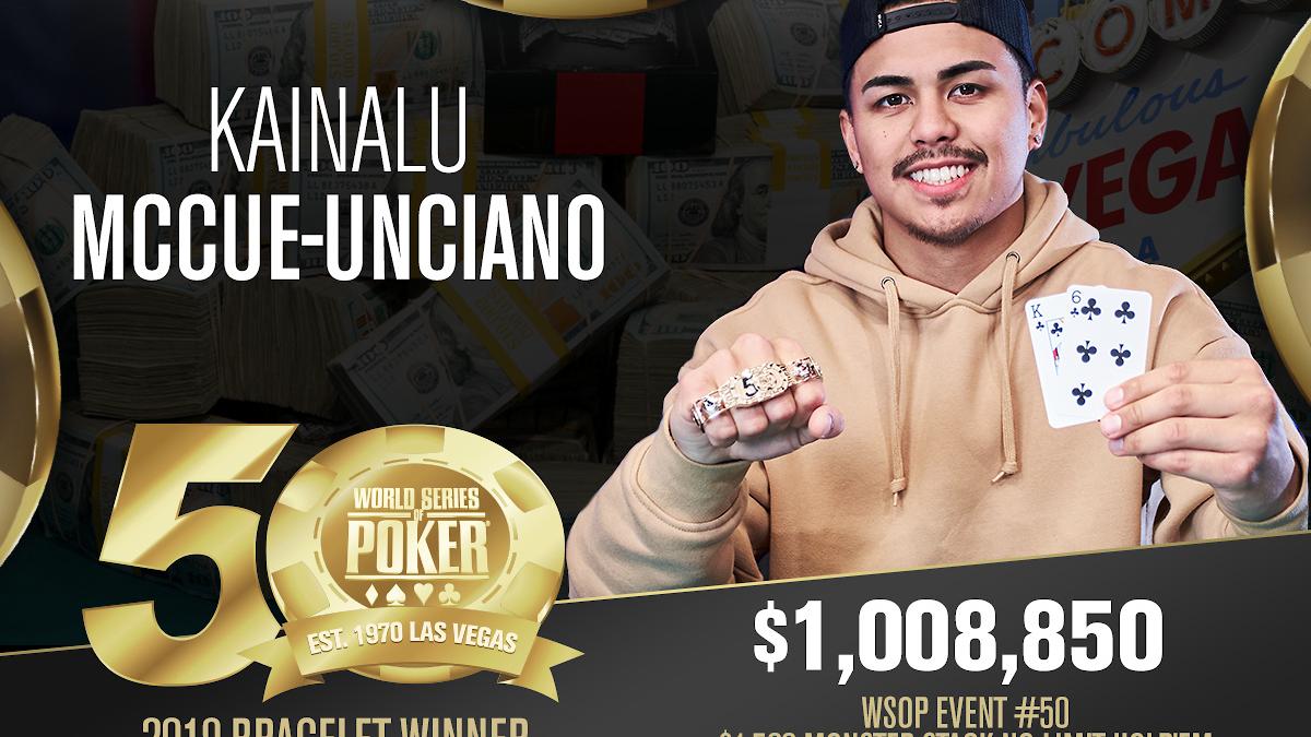 McCue-Unciano triunfó en el Monster Stack y se transformó en millonario McCue-Unciano triunfó en el Monster Stack y se transformó en millonario