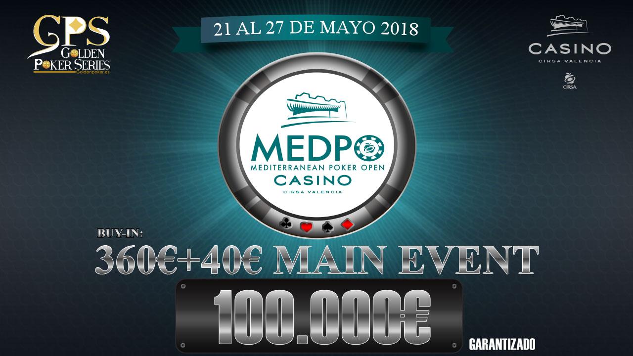 El Casino Cirsa Valencia calienta motores para su próximo Mediterranean Poker Open