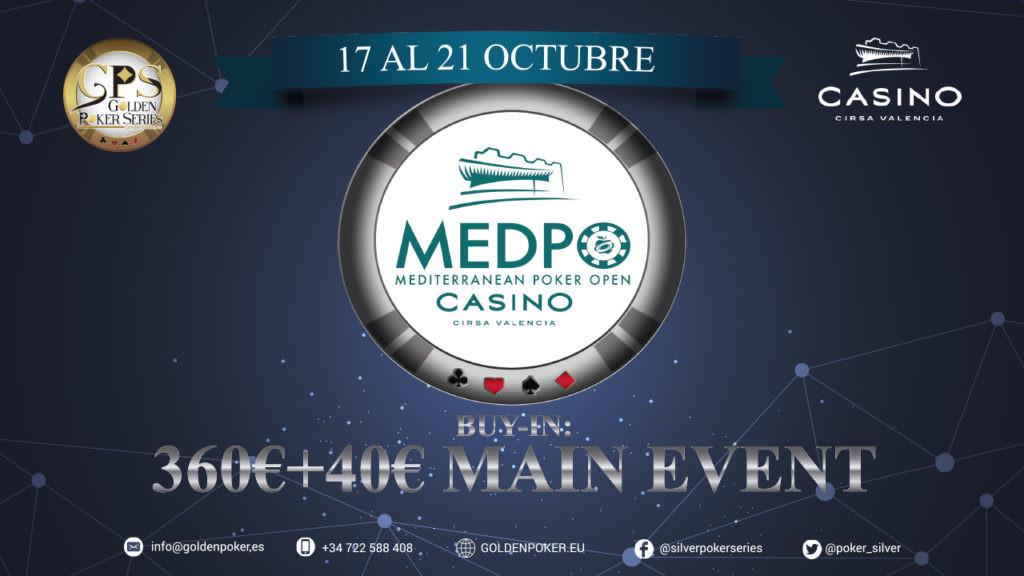 Segunda edición del Mediterranean Poker Open, en Casino Cirsa Valencia Segunda edición del Mediterranean Poker Open, en Casino Cirsa Valencia