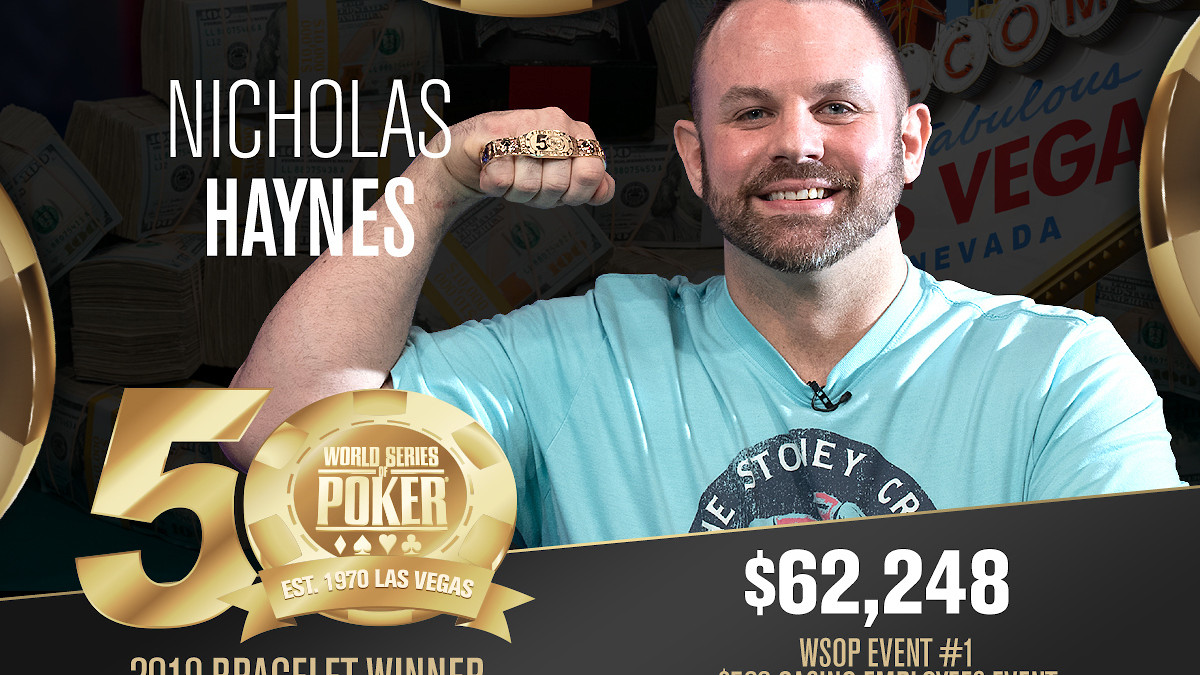 WSOP 2019: Nicholas Haynes se llevó el Evento #1
