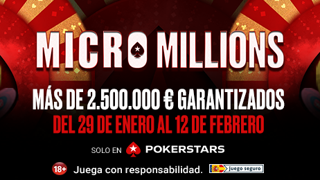 Nueva edición de las MicroMillions con más de 2.500.000 € garantizados Nueva edición de las MicroMillions con más de 2.500.000 € garantizados