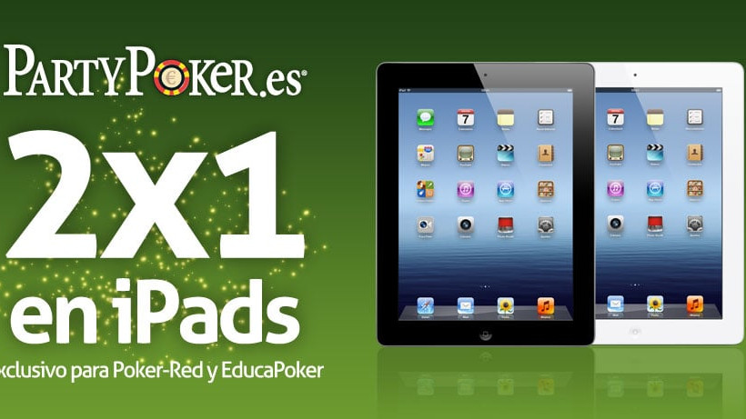 Freeroll exclusivo Poker-Red y EducaPoker: 2x1 en iPads en PartyPoker Freeroll exclusivo Poker-Red y EducaPoker: 2x1 en iPads en PartyPoker