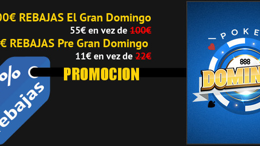 Este fin de semana, torneos a mitad de precio con Las Rebajas del Domingo de 888poker.es