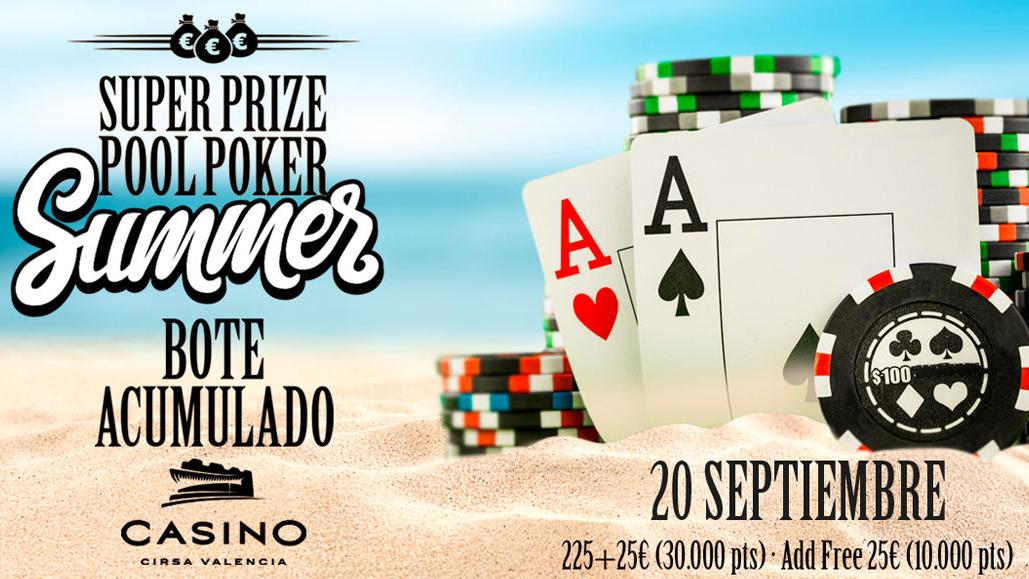 La edición de verano del Superprizepool de Casino Cirsa Valencia contará con 15.270€ añadidos
