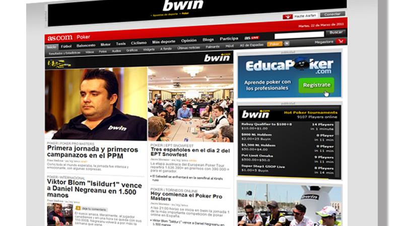 Poker-Red y bwin presentan la sección de poker en As.com y el 4x EducaPuntos