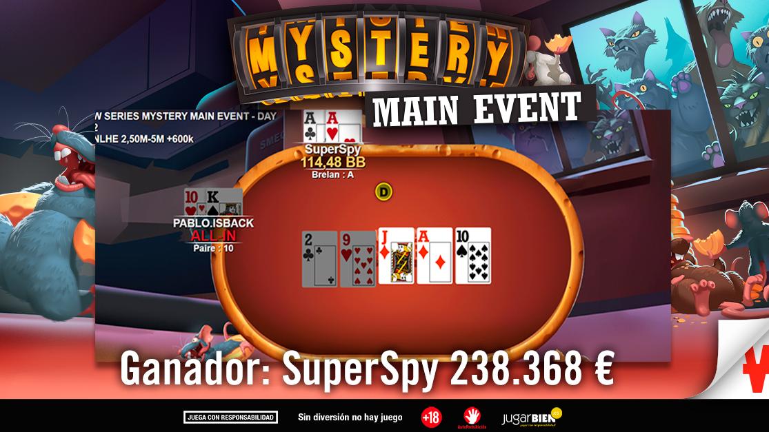 SuperSpy gana el Mystery Main Event de Winamax por 238.368 € SuperSpy gana el Mystery Main Event de Winamax por 238.368 €