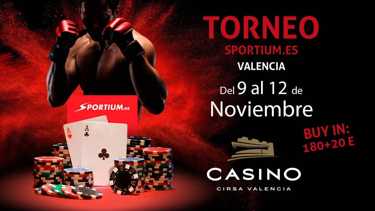 Comienza hoy el Torneo Sportium en Casino Cirsa de Valencia