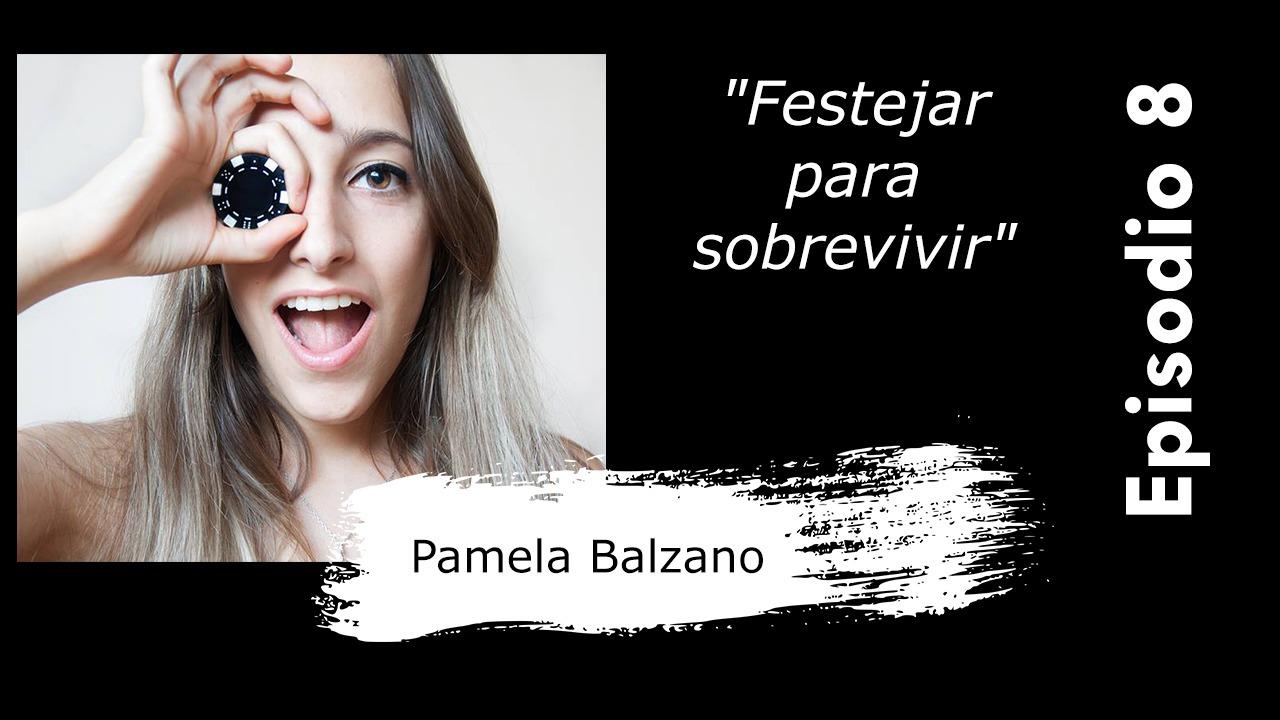 Pamela Balzano se sienta al sofá para explicar su grandes pasiones: el poker y la comunicación