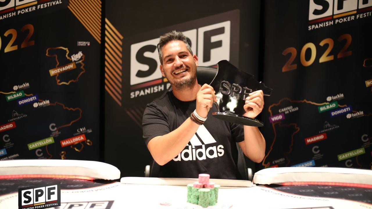 Damián González es el gran triunfador del SPF Castellón tras su victoria en el Main Event