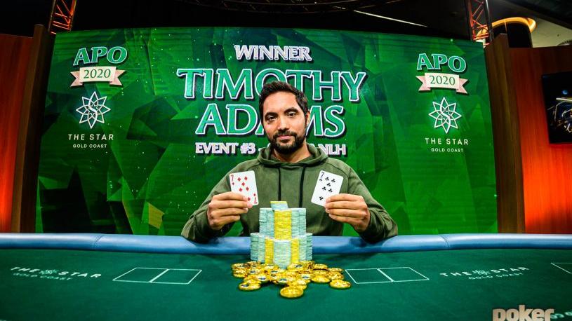 Timothy Adams gana el evento 3 del Australian Poker Open y se lleva 255.589€