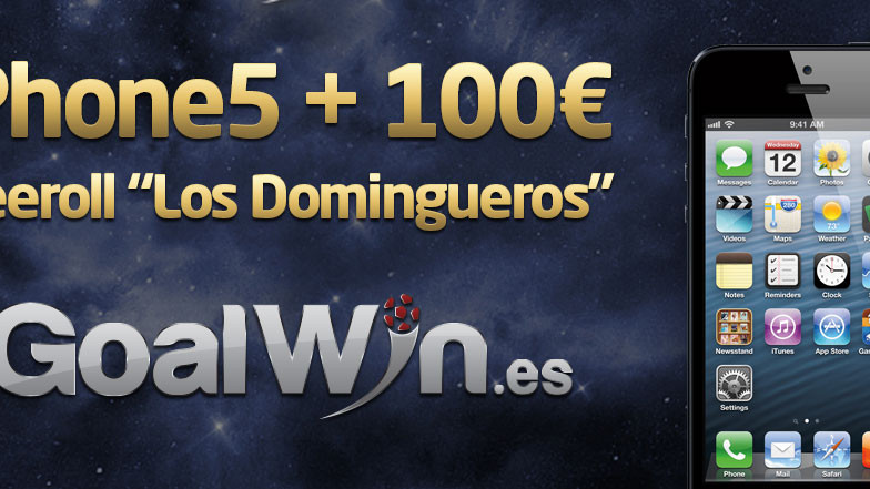 Esta tarde en Goalwin, Liga "Los Domingueros” con freeroll y iPhone 5 Esta tarde en Goalwin, Liga "Los Domingueros” con freeroll y iPhone 5
