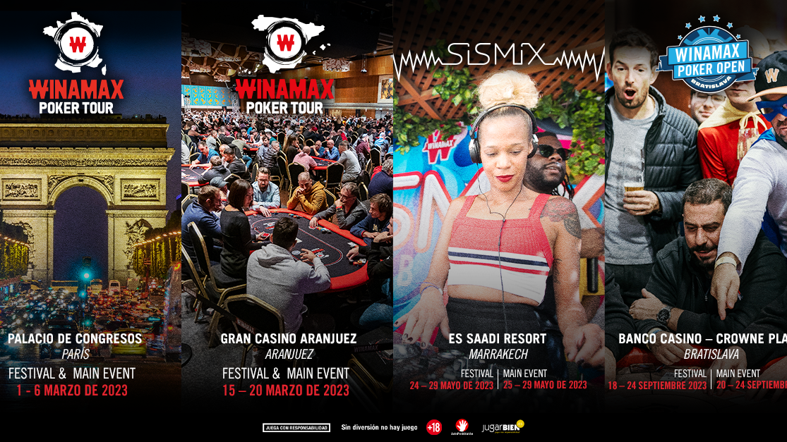 Winamax presenta su calendario de torneos en vivo de 2023 Winamax presenta su calendario de torneos en vivo de 2023