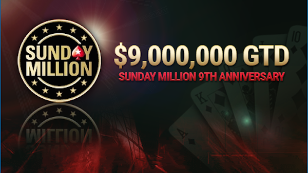 Hoy, el IX Aniversario del Sunday Million, en streaming vía Twitch