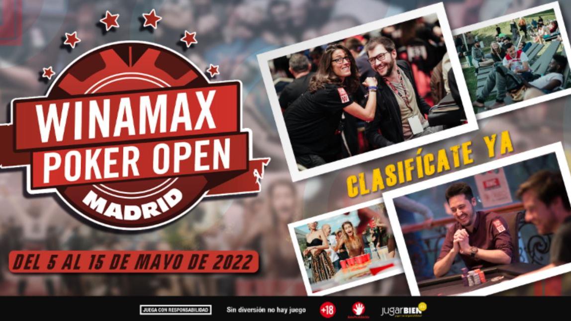¡Clasifícate para el próximo Winamax Poker Open de Madrid desde por 10 €!