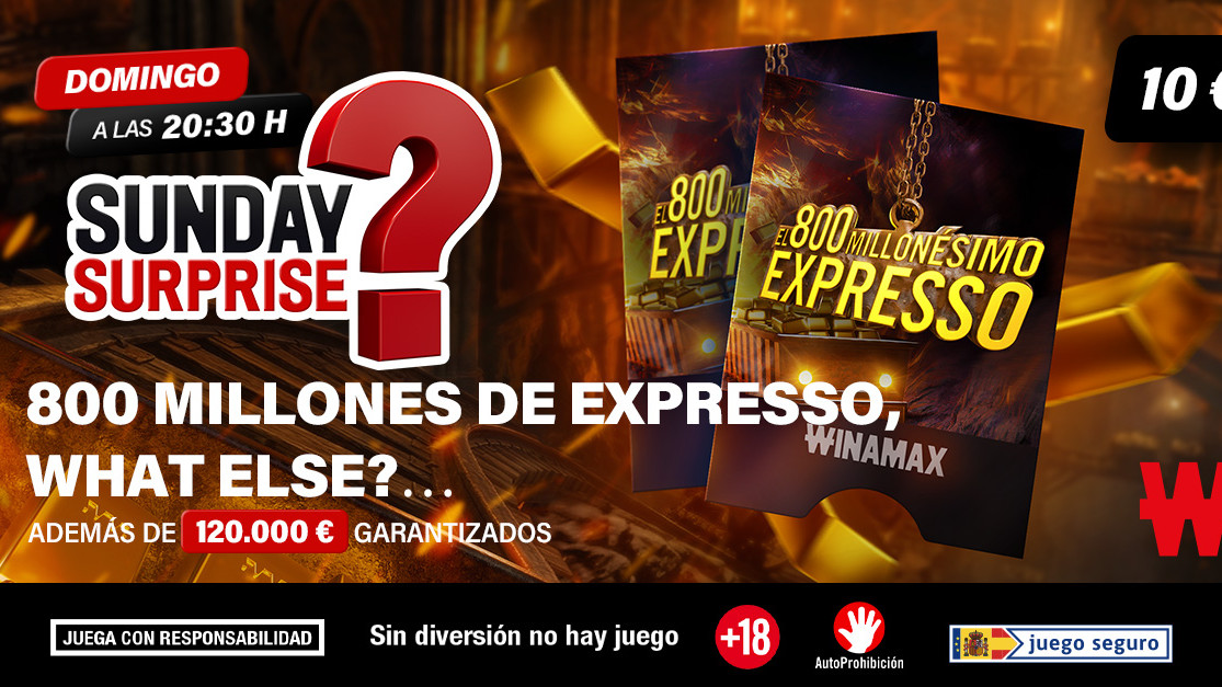Sunday Surprise, millones garantizados y Sevilla en el horizonte: el fin de semana viene fuerte en Winamax
