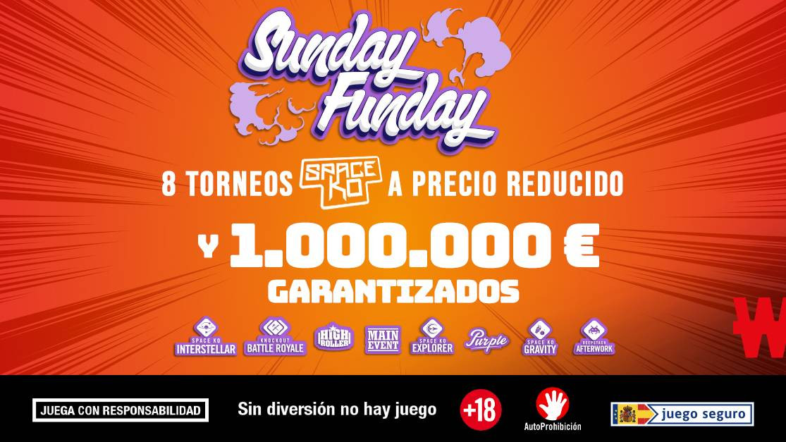 Nuevo domingo de torneos en Winamax con nuevas ediciones de Sunday Funday y Sunday Surprise