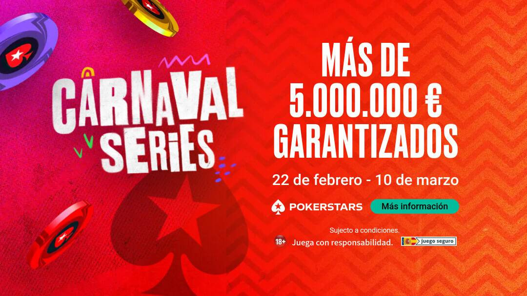 PokerStars.es se viste de carnaval este mes y reparte más de 5.000.000 € en sus series online