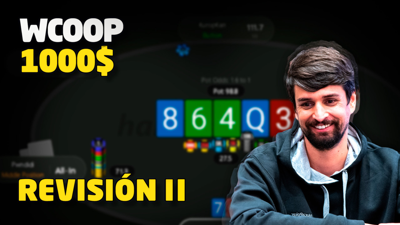 Segunda parte de la revisión de un torneo de 1.000 $ de las WCOOP 2025