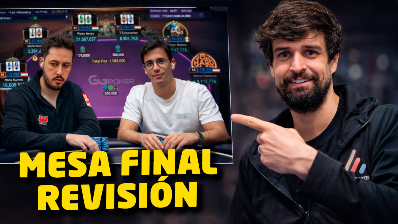 Sergi Reixach analiza una FT de GGMillions que jugaron Adrián Mateos y Mario Navarro