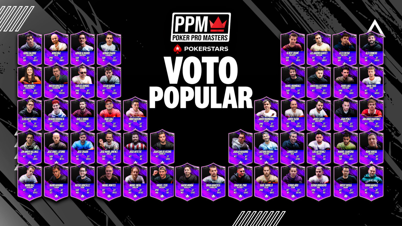 Comienzan las votaciones del Poker Pro Masters 2026: ¡Entra y vota!