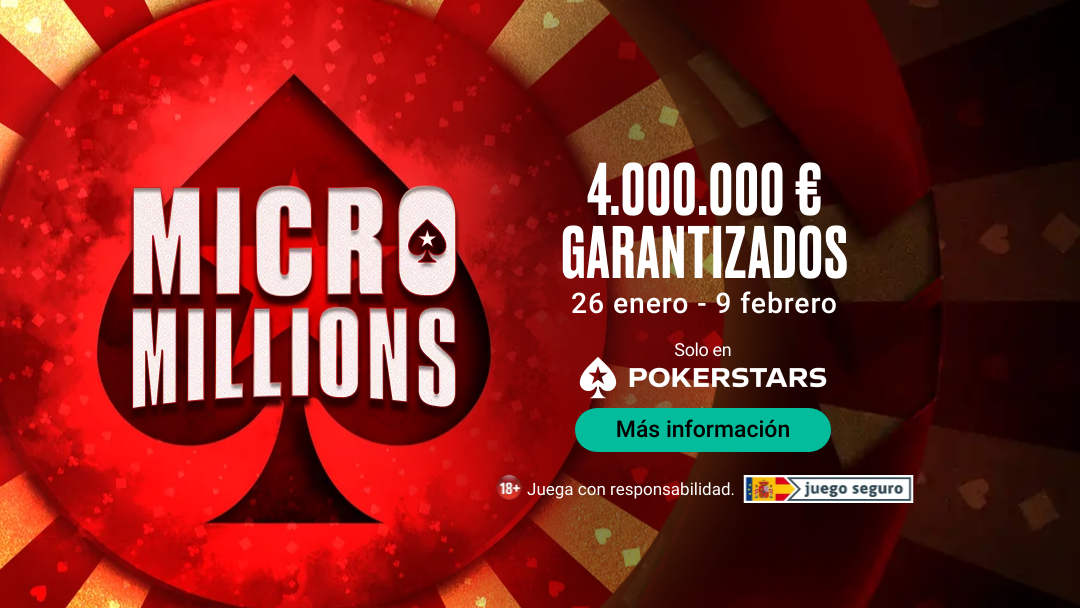 Más de 4.000.000 € GTD en una nueva edición de las MicroMillions